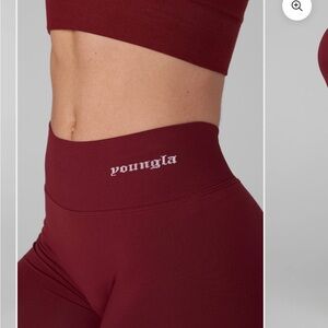 YoungLA Women's Burgundy W165 Lift Seamless Shorts